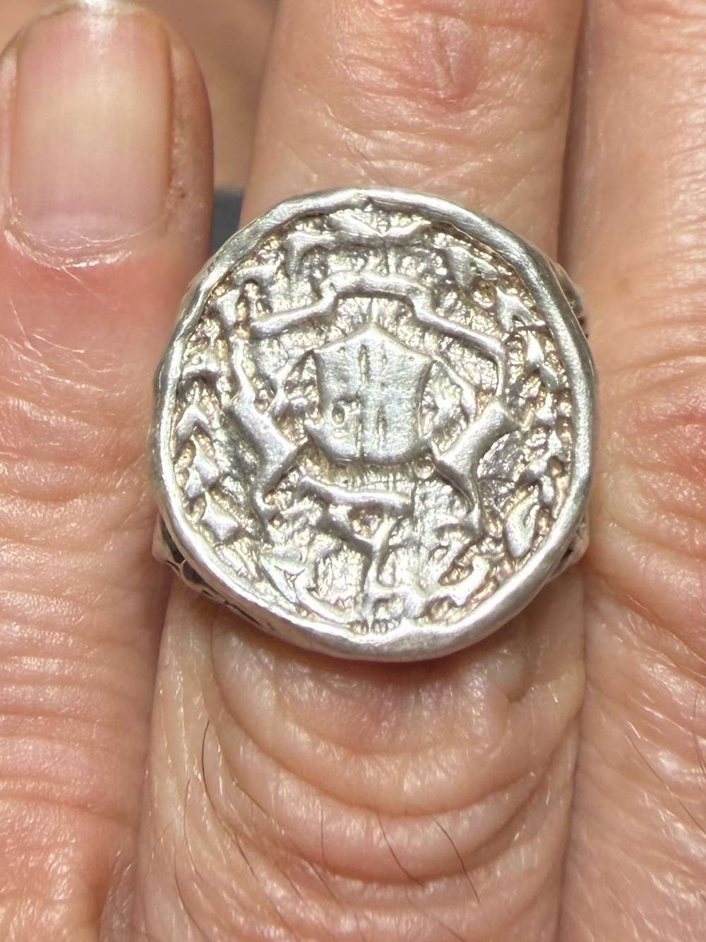 Vintage ATOCHA 925 Sterling Silver Sunken Treasure Shipwreck Coin Ring 9.5